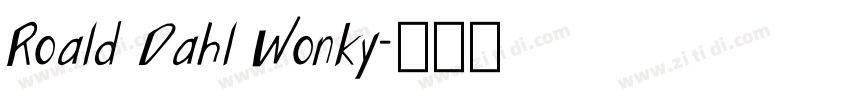 Roald Dahl Wonky字体转换